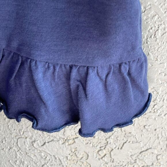 American Eagle Ruffle Hem Cami Tank Top Small Purple Blue Cropped Tank - Picture 2 of 4